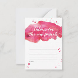 Ratschläge für neue Eltern Baby Shower Karten