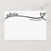 Ratschläge für Neugeborene-Hochzeit Begleitkarte (Vorderseite)