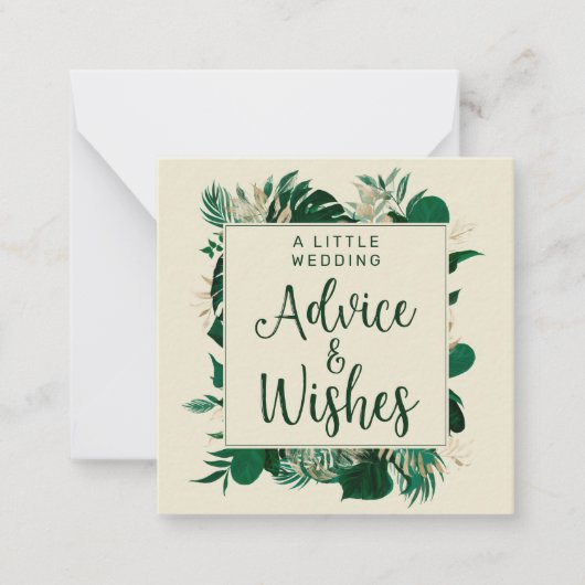 Ratschläge für tropische Foliage Mitteilungskarte (Vorderseite)