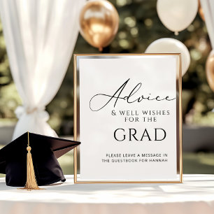 Ratschläge & Geschenke Elegante Graduiertentisch Poster