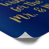 Ratschläge - Goldfetti-Punkte - Dunkelblau Poster (Ecke)