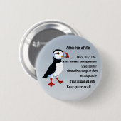 Ratschläge über einen Puffin-Design-Knopf Button (Vorne & Hinten)