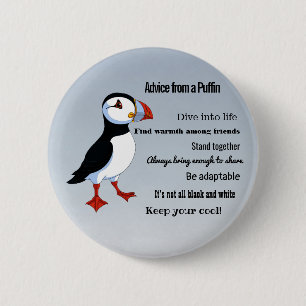 Ratschläge über einen Puffin-Design-Knopf Button