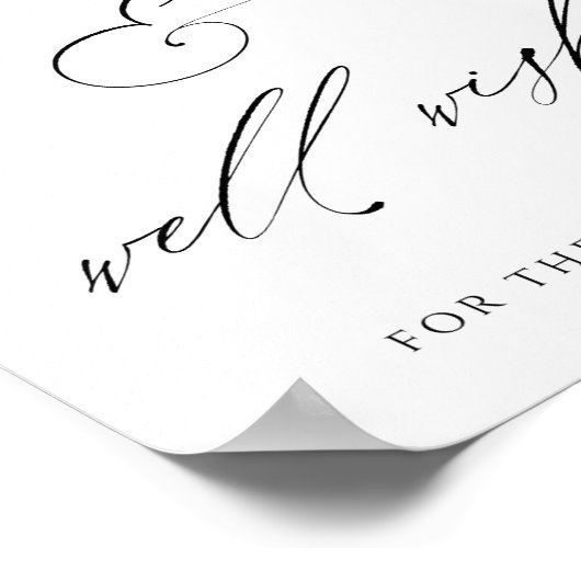 Ratschläge und gute Wünsche für Hochzeiten Poster (Ecke)