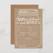 Ratschläge und Vorhersagekarten für das Baby Showe RSVP Karte (Vorne/Hinten)