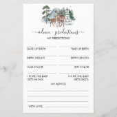 Ratschläge und Vorhersagen Winter Baby Shower Game (Vorderseite)