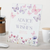 Ratschläge und Wünsche Baby Dusche Schmetterling B Sockelschild (In Situ)