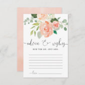 Ratschläge und Wünsche Blumenkarten Begleitkarte (Vorne/Hinten)