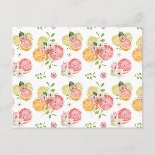 Ratschläge und Wünsche Citrus Brautparty Card Einladung (Rückseite)