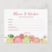 Ratschläge und Wünsche Citrus Brautparty Card Einladung (Vorderseite)