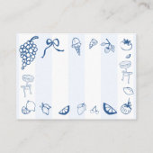 Ratschläge und Wünsche der italienischen Eltern in Begleitkarte (Rückseite)