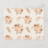 Ratschläge und Wünsche fallen Pumpkin Brautparty C Einladung (Rückseite)