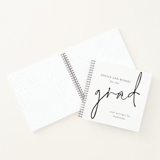 Ratschläge und Wünsche für das Grand Black Text Gä Notizblock (Innenseite)