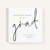Ratschläge und Wünsche für das Grand Black Text Gä Notizblock (Vorderseite)