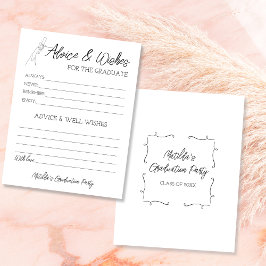 Ratschläge und Wünsche für die Abschluss-Karte für Ankündigung