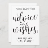 Ratschläge und Wünsche für die Dekoration Einladung (Vorne/Hinten)