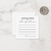 Ratschläge und Wünsche für die Hochzeitskarte Mitteilungskarte (Vorderseite/Rückseite Beispiel)