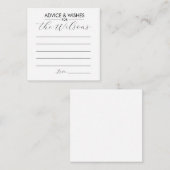 Ratschläge und Wünsche für die Hochzeitskarte Mitteilungskarte (Vorne/Hinten)