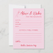 Ratschläge und Wünsche für die rosafarbene und rot Ankündigung (Vorderseite)