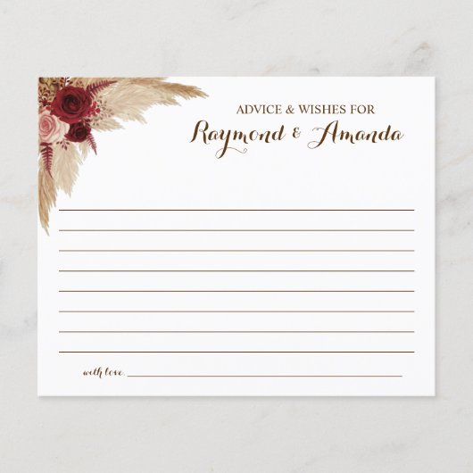 Ratschläge und Wünsche für eine Karte mit doppelte (Vorne)