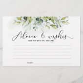 Ratschläge und Wünsche für Eukalyptusblättern Brau Briefpapier (Vorderseite)