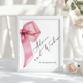 Ratschläge und Wünsche für neue Eltern rosa Bow Poster