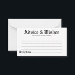 Ratschläge und Wünsche Gotische Hochzeitkarte Hinweiskarte<br><div class="desc">Sie können diese Ratschläge und Wünsche gotische Hochzeitskarte personalisieren und anpassen. Es stehen Bearbeitungsoptionen zur Verfügung.</div>