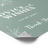 Ratschläge und Wünsche Grünen Hochzeitssegment Poster (Ecke)