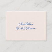 Ratschläge und Wünsche Handgezeichnete Blume Braut Begleitkarte (Rückseite)