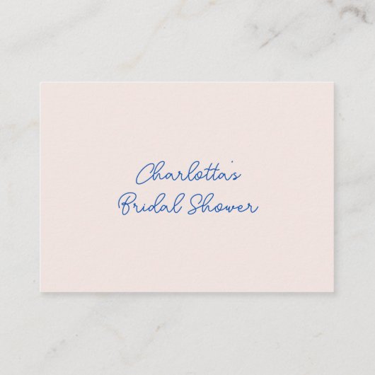 Ratschläge und Wünsche Handgezeichnete Blume Braut Begleitkarte (Rückseite)