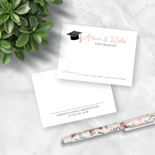 Ratschläge und Wünsche Handgezeichneter Abschluss Begleitkarte