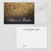 Ratschläge und Wünsche Hochzeitskarten - Gold Lit Hinweiskarte (Vorne/Hinten)