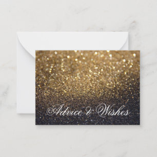 Ratschläge und Wünsche Hochzeitskarten - Gold Lit Hinweiskarte