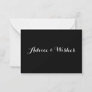 Ratschläge und Wünsche Hochzeitskarten Hinweiskarte
