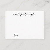 Ratschläge und Wünsche Hochzeitskarten Hinweiskarte (Rückseite)