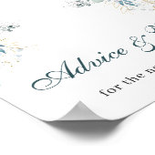 Ratschläge und Wünsche Hochzeitsschreiben Poster (Ecke)