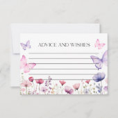 Ratschläge und Wünsche Kartenschmetterlingsflöte Mitteilungskarte (Vorderseite)