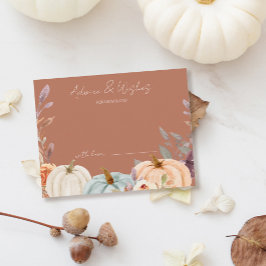 Ratschläge und Wünsche Kleine Pumpkin-Baby-Dusche Begleitkarte