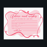 Ratschläge und Wünsche Retro-Rosa und rotes Flügel<br><div class="desc">Ratschläge und Wünsche Retro-rosa und roten Rahmen-Karte. Matching-Elemente verfügbar.</div>