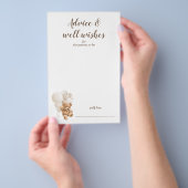 Ratschläge und Wünsche Teddy Bear Baby Dusche Flyer (Handgriff)