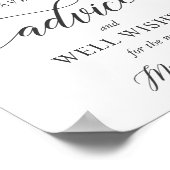 Ratschläge und Wünsche Unterschreiben der weißen R Poster (Ecke)