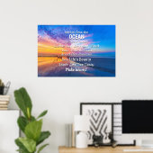 Ratschläge vom Ocean Dusk Driftwood Beach Poster (Heimbüro)