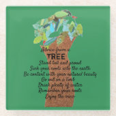 Ratschläge von einem Baum Glasuntersetzer (Vorderseite)