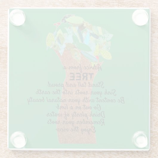 Ratschläge von einem Baum Glasuntersetzer (Rückseite)