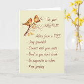 Ratschläge von einem Baum Inspiration Zitat GEBURT Karte (Gelbe Blume)