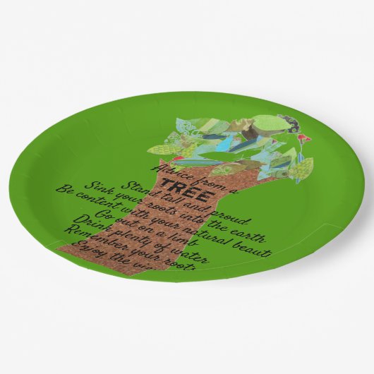 Ratschläge von einem Baum Pappteller (Schrägansicht)