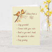 Ratschläge von einem Baumschulen-inspirierenden Zi Karte (Gelbe Blume)