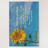 Ratschläge von einem Jigsaw-Puzzle für Sonnenblume Puzzle (Vertikal)