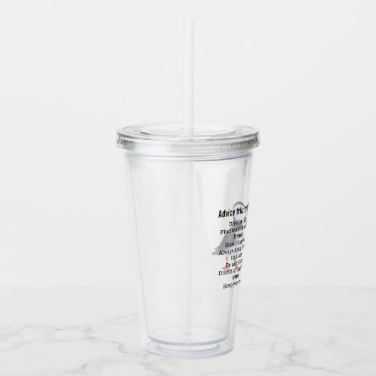 Ratschläge von einem Puffin Design Acrylic Tumbler Acryltrinkbecher (Rechts)