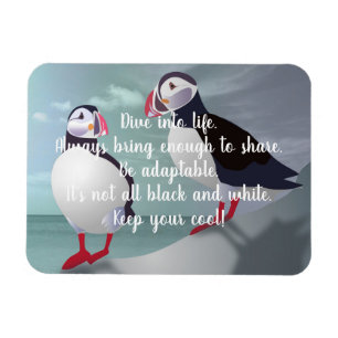 Ratschläge von einem Puffin Design Magnet